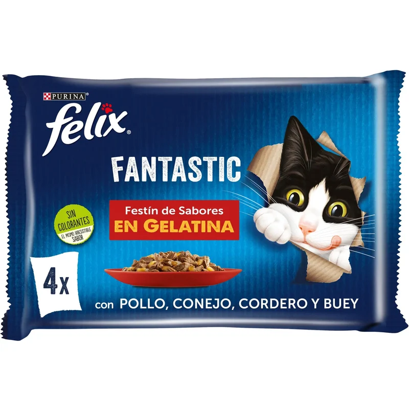 Purina Felix Fantastic Carnes 12x(4x85g)