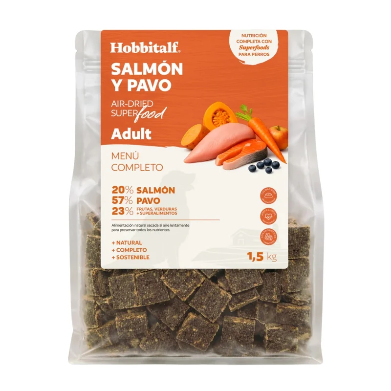 Hobbitalf Dog Air-dried Superfood Adult Salmón&Pavo