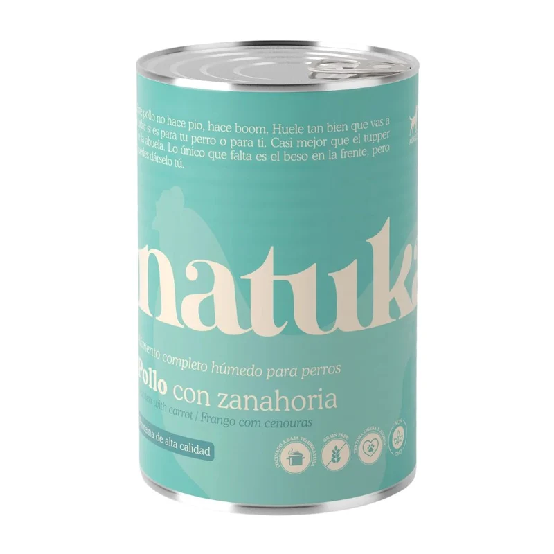 Natuka Dog lata Pollo con Zanahoria 400g