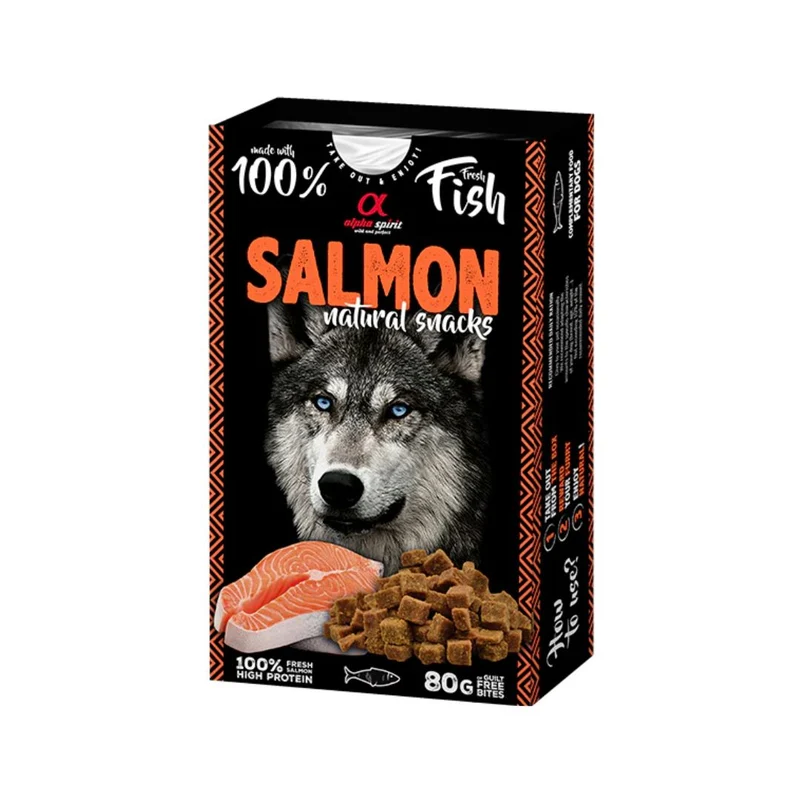 Alpha Spirit Dog Natural Snacks Salmón 80g