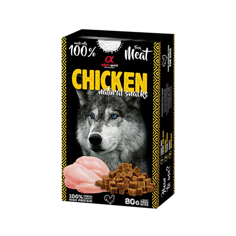 Alpha Spirit Dog Natural Snacks Pollo 80g
