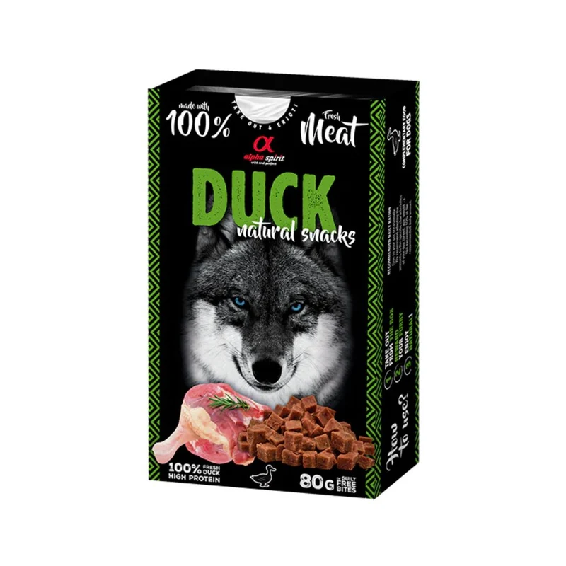 Alpha Spirit Dog Natural Snacks Pato 80g