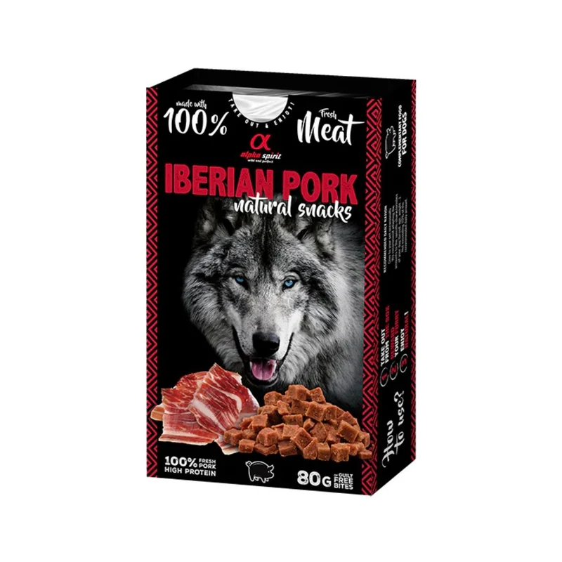 Alpha Spirit Dog Natural Snacks Jamón 80g