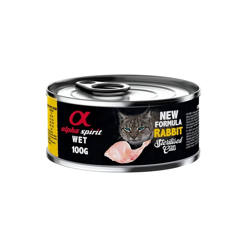 Alpha Spirit Cat Lata de Conejo para Gatos Esterilizados