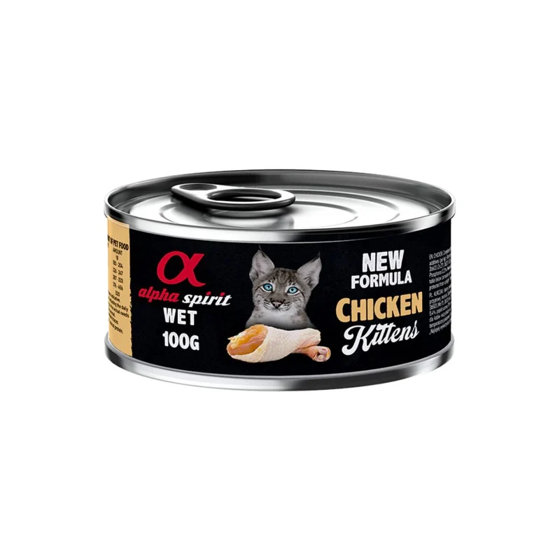 Alpha Spirit Cat Lata de Pollo para Kittens
