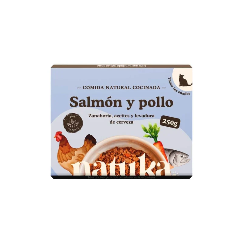 Natuka COOKED Gatos Menú Pollo y Salmón