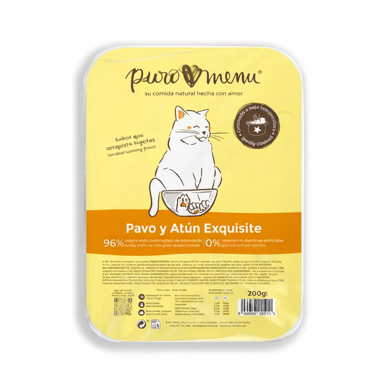 Puromenu Cocinado Gato - Pavo y Atún Exquisite 200g