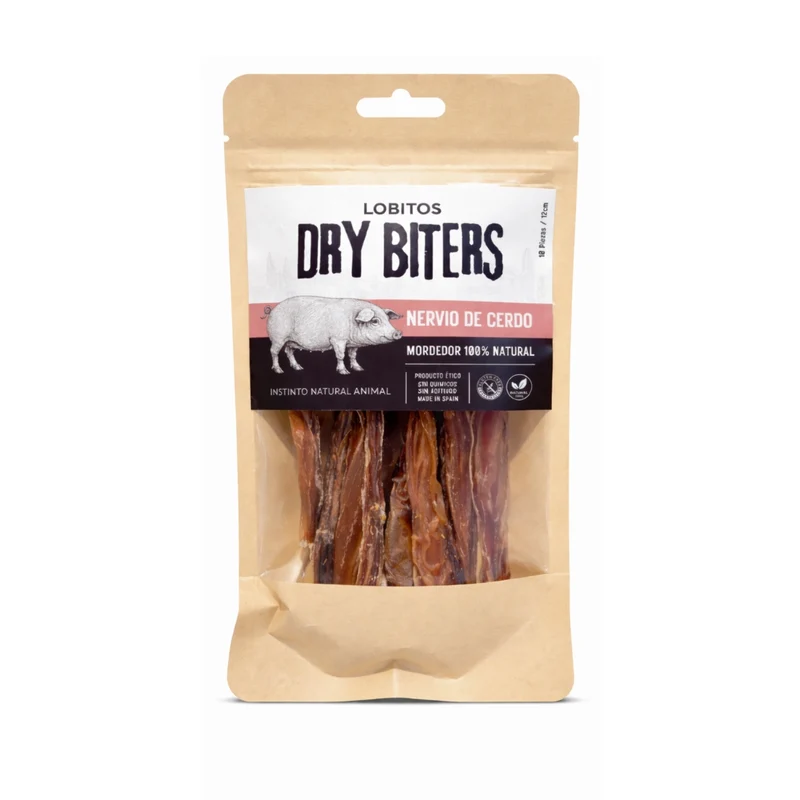 LOBITOS Dry Biters - Nervio de Cerdo 12cm 10pzas