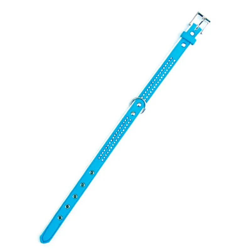 Freedog Collar Polipiel Brillantes Azul 1 ud