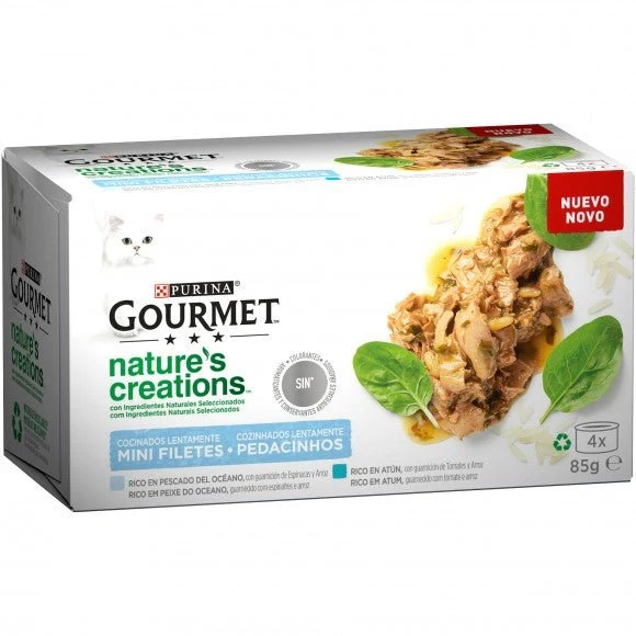 Purina Gourmet Nature Fish Comida Húmeda para Gatos 12 x 85g