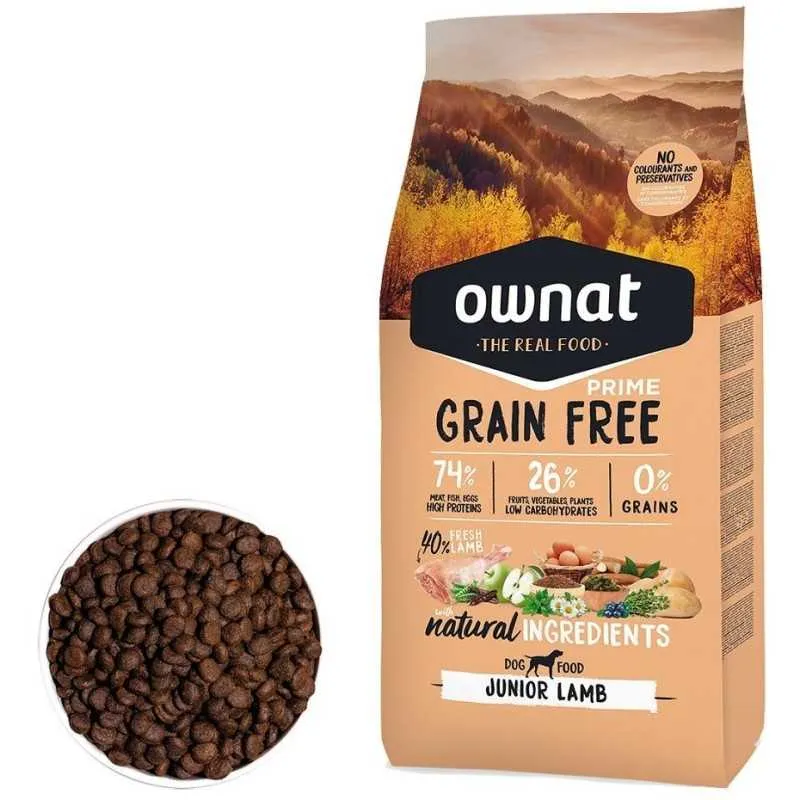 Ownat Grain Free Prime Canine Junior Cordero Pienso 12kg