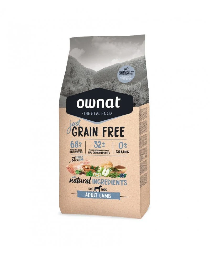 Ownat Just Grain Free Cordero Piensos Secos 3Kg