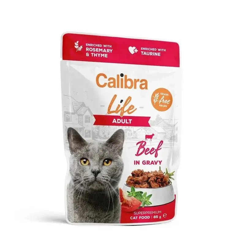 Calibra Cat Life Buey En Salsa Pouch 28x85g