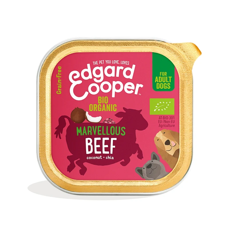 Edgard & Cooper Dog tarrina BIO Ternera 100g