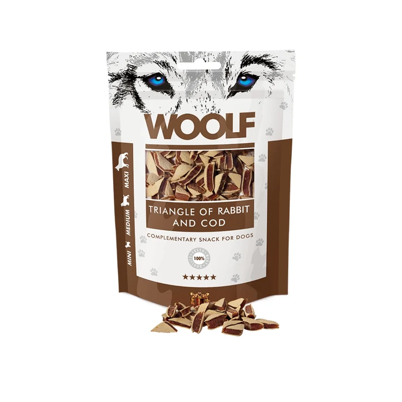 Woolf Rabbit&Cod Triangle 100g