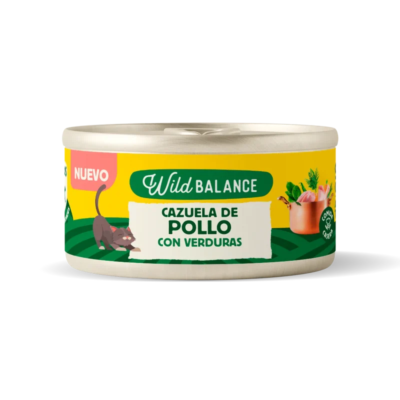 WildBalance Cat lata Cazuela de Pollo con verduras 80g
