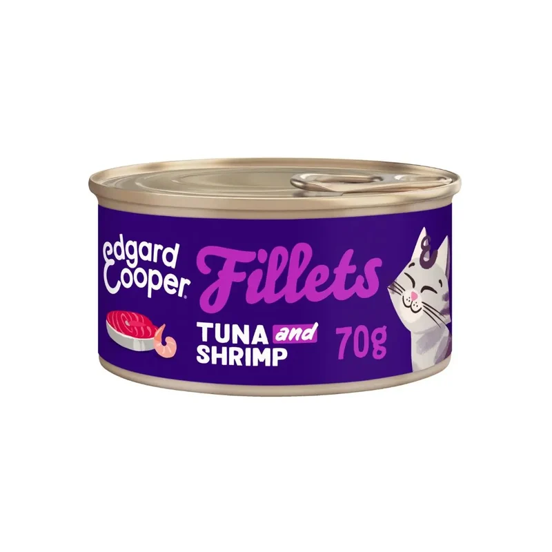 Edgard & Cooper Cat Fillets Atún con Gambas 70g
