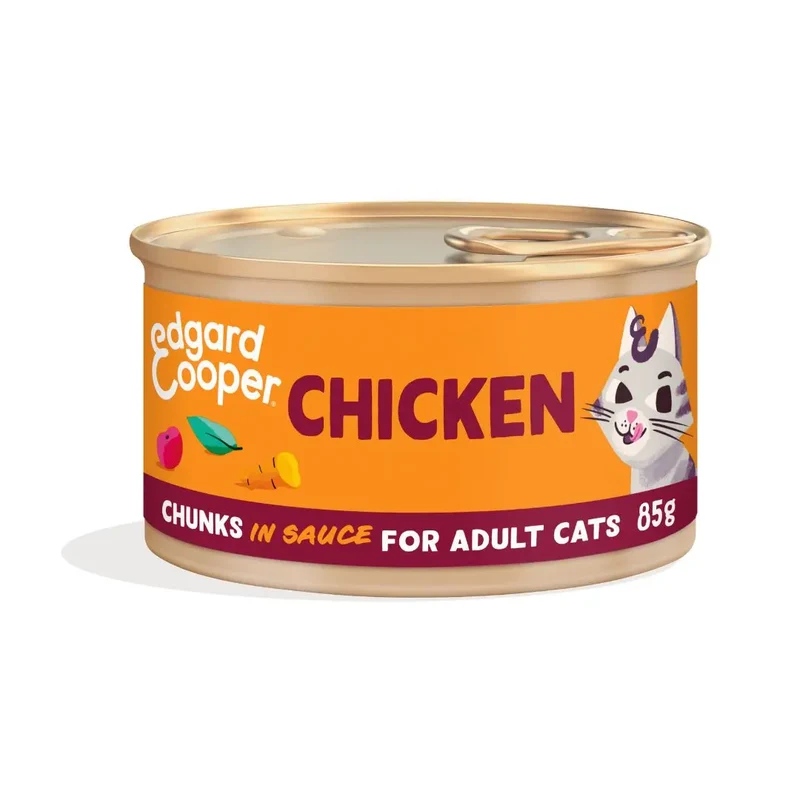 Edgard & Cooper Cat Trocitos en Salsa Pollo de Corral 85g