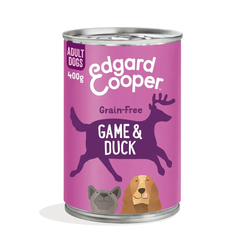 Edgard & Cooper Dog lata Caza y Pato 400g