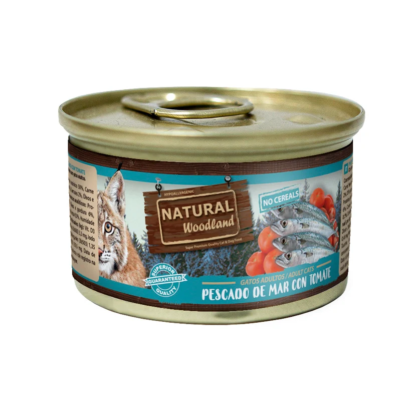 Natural Woodland Cat Pescado con Tomate 85g