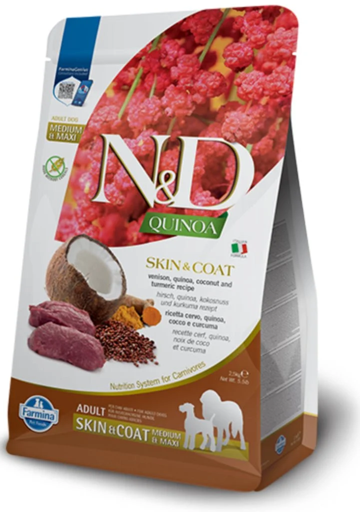 Farmina N&D Quinoa Skin & Coat Venado Pienso Seco 2,5kg