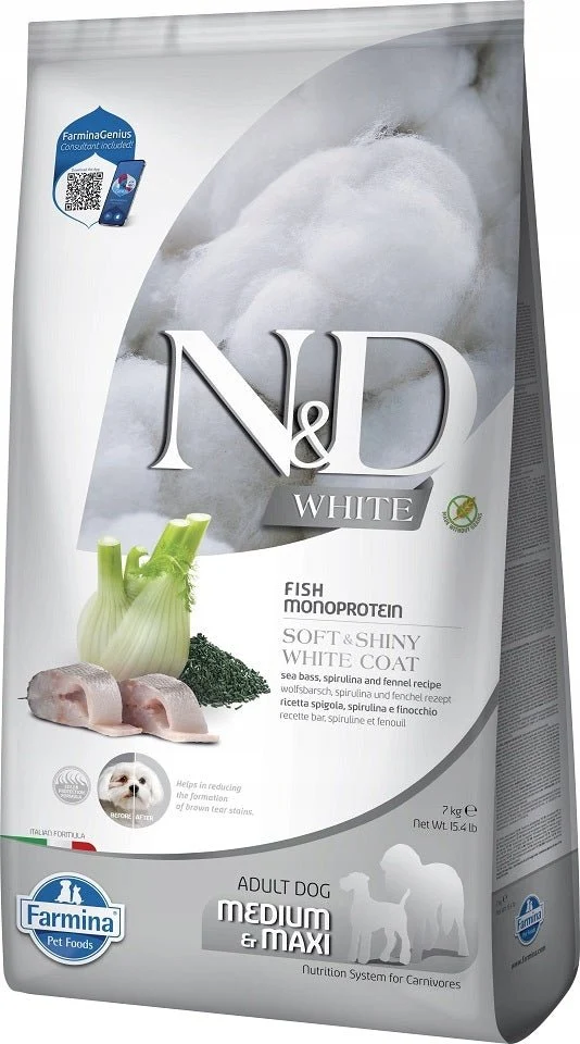 Farmina N&D Dog White Sea Bass & Spirulina Pienso para Perros 7kg
