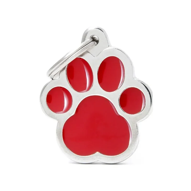 Placa Identificativa MyFamily Classic Huella Roja