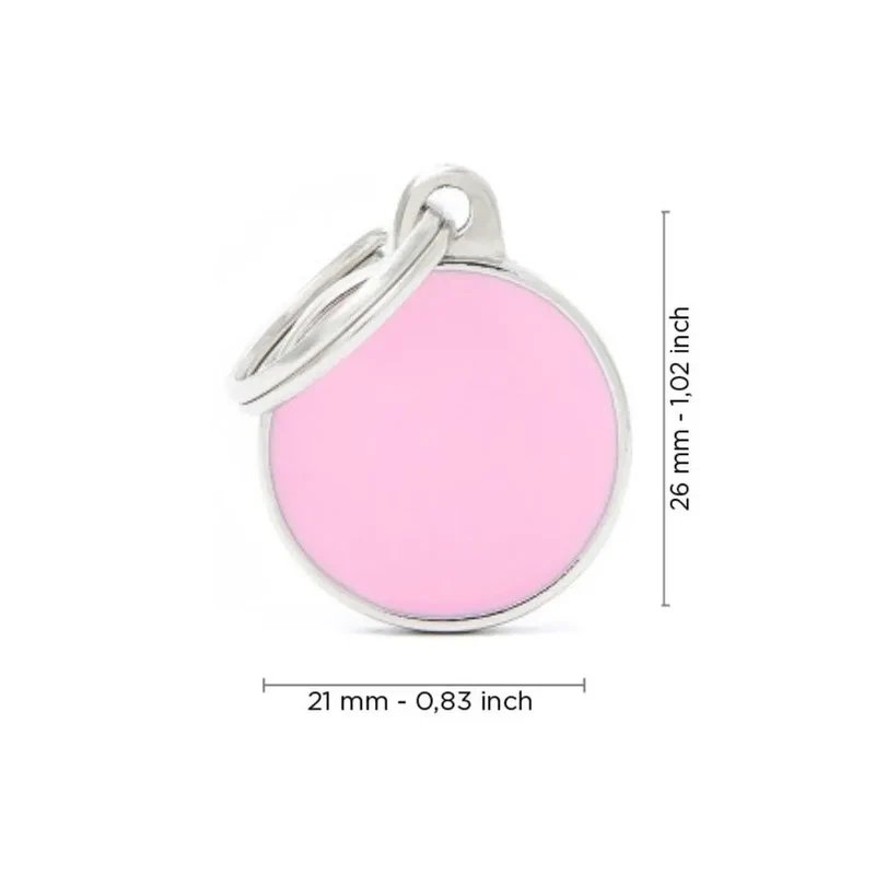Placa Identificativa MyFamily Handmade Circulo Rosa