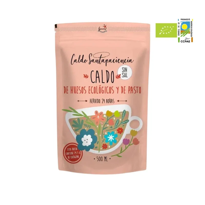 SantaPaciencia Caldo de Huesos ECO sin Sal 500ml