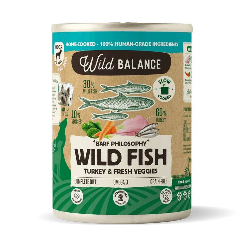 WildBalance Dog lata de Pescado y Pavo