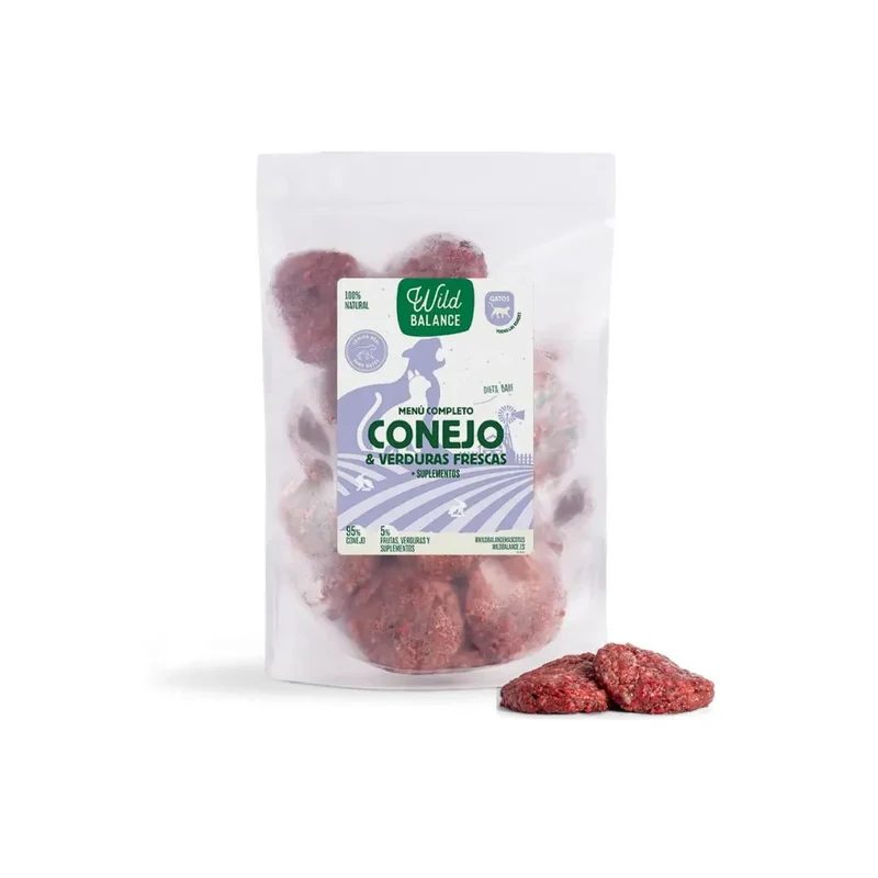 WildBalance Cat BARF - Menú de Conejo 1kg