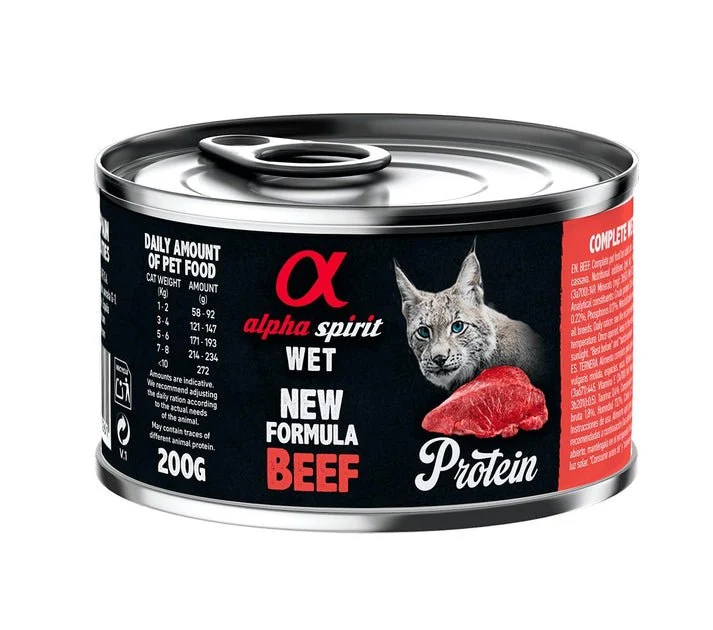 Alpha Spirit Feline Ternera Comida Húmeda 6x200g