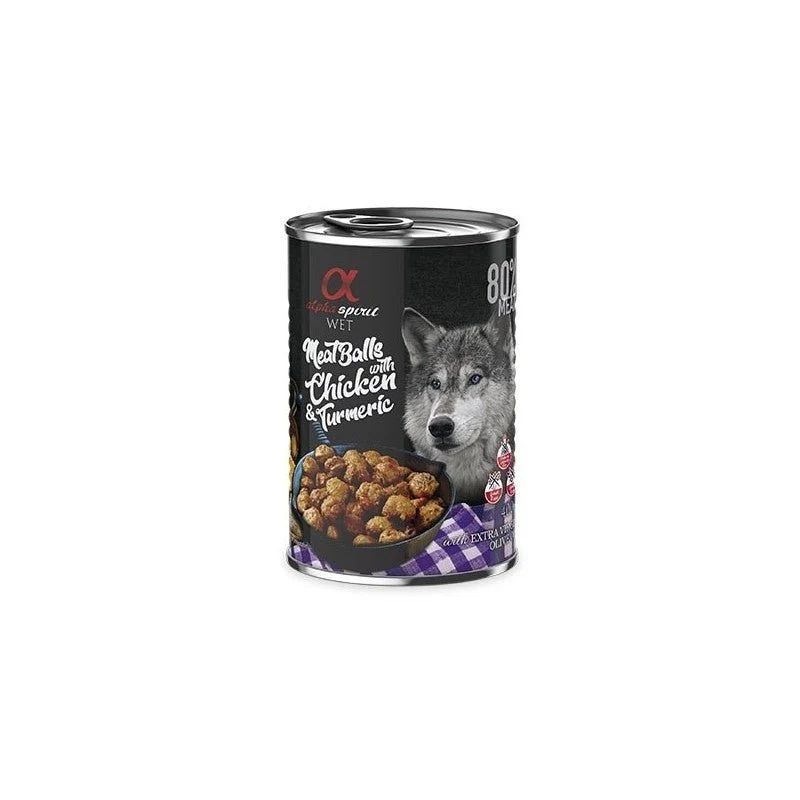 Alpha Spirit Albóndigas Pollo Cúrcuma Comida Húmeda 400g
