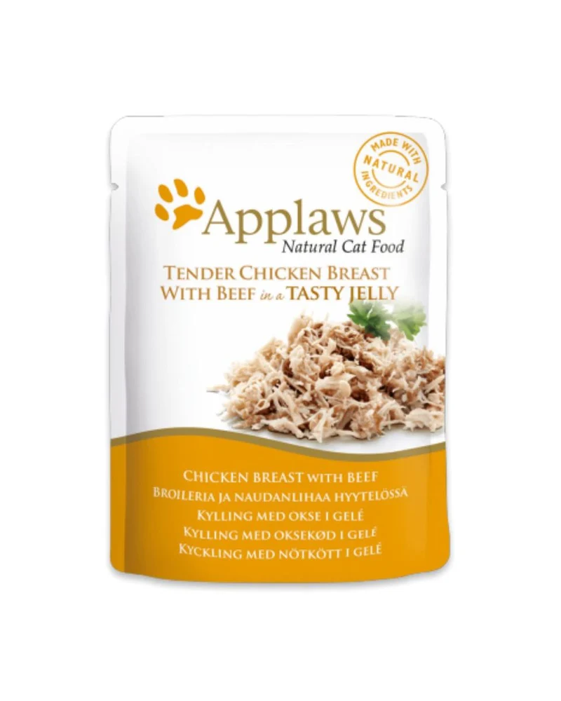 Applaws Sobre Pollo y Ternera en Gelatina 70g