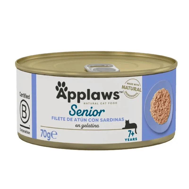Applaws Cat Senior Lata Atún y Sardina 24 latas 70g