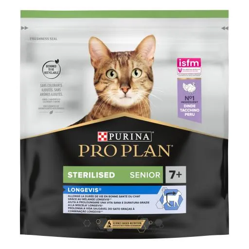 Purina Pro Plan Feline Adult Sterilised +7 Pavo Alimento Seco 1,5Kg