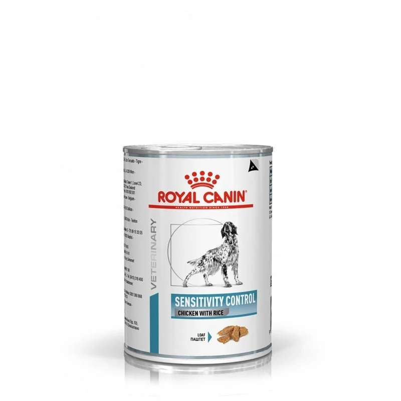 Royal Canin Veterinary Diet Canine Sensitivity Control Alimento Húmedo para Perros Adultos con Pollo 410gx12un