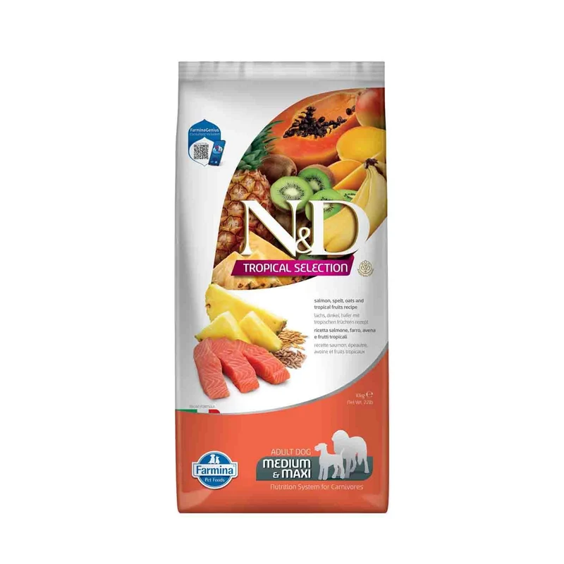 Farmina N&D Dog Tropical Selection Alimento Seco para Perros Adultos con Salmón 10kg