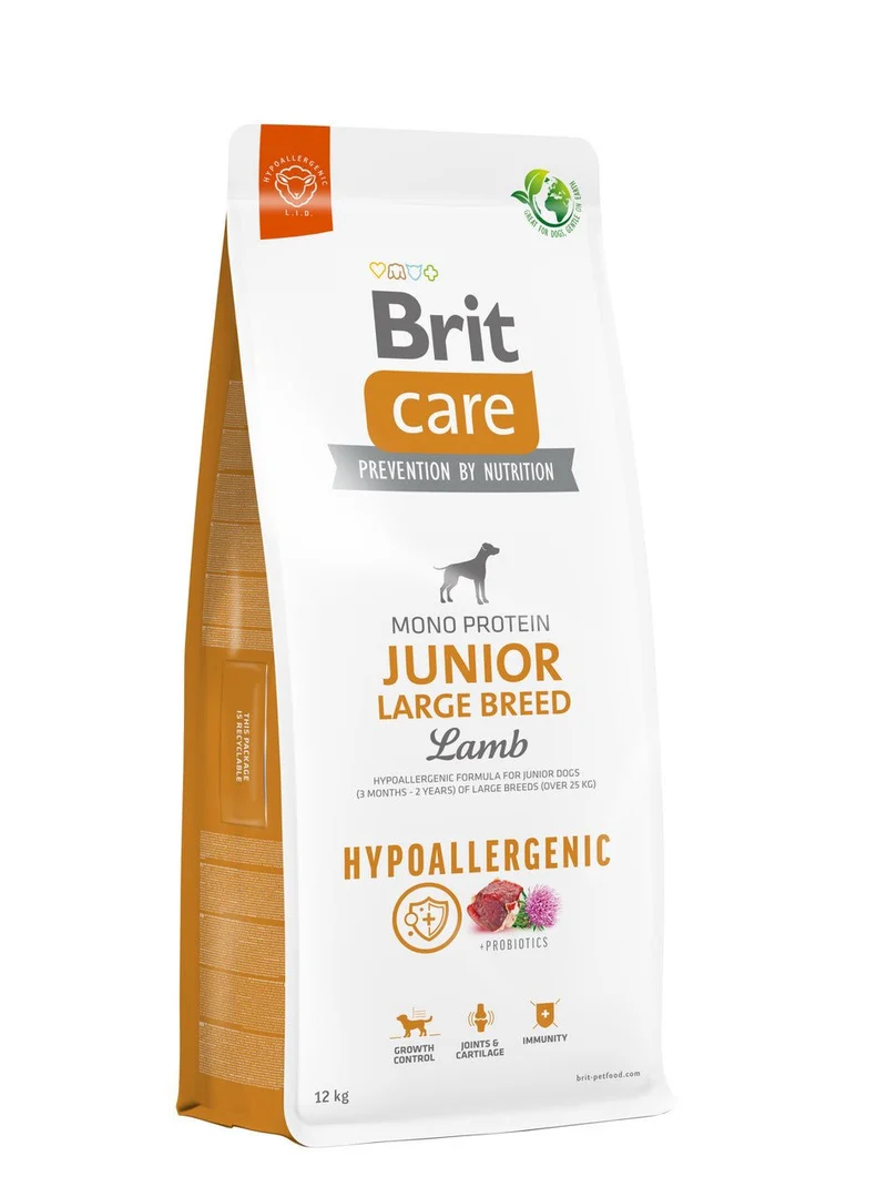 Brit Care Hypoallergenic Junior Large Alimento Seco Cordero Arroz 12Kg