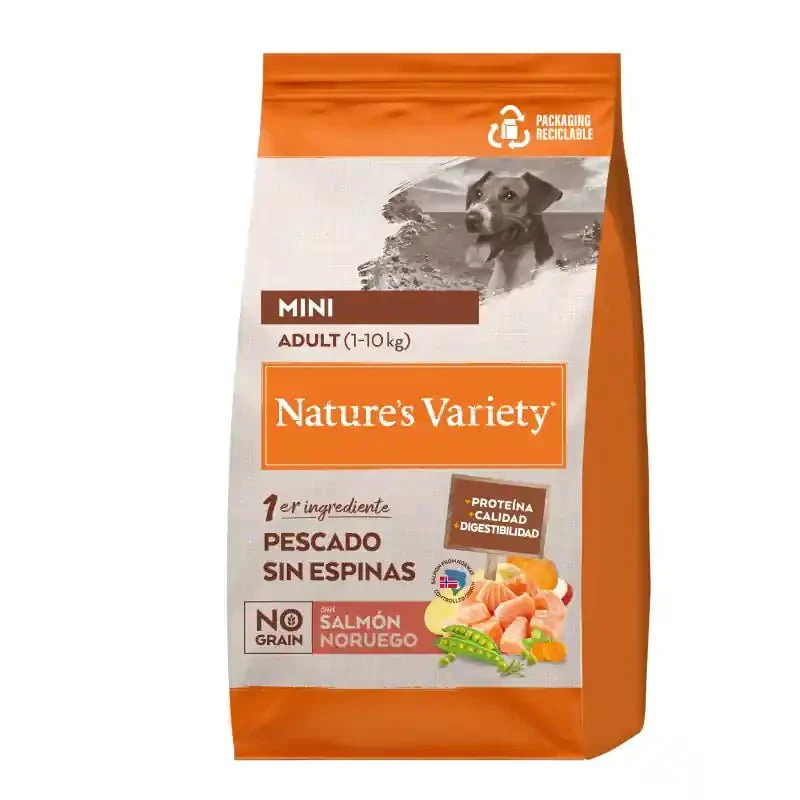 Nature's Variety Dog No Grain Mini Adult Salmon Pienso Seco 3Kg