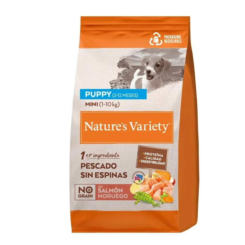 Nature's Variety Dog No Grain Mini Puppy Salmón Pienso 3kg