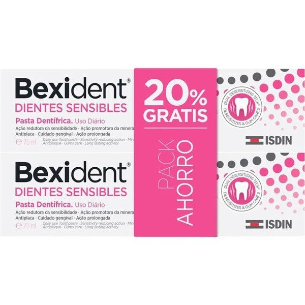 BEXIDENT Dientes Sensibles Pasta Dentífrica 2x75ML
