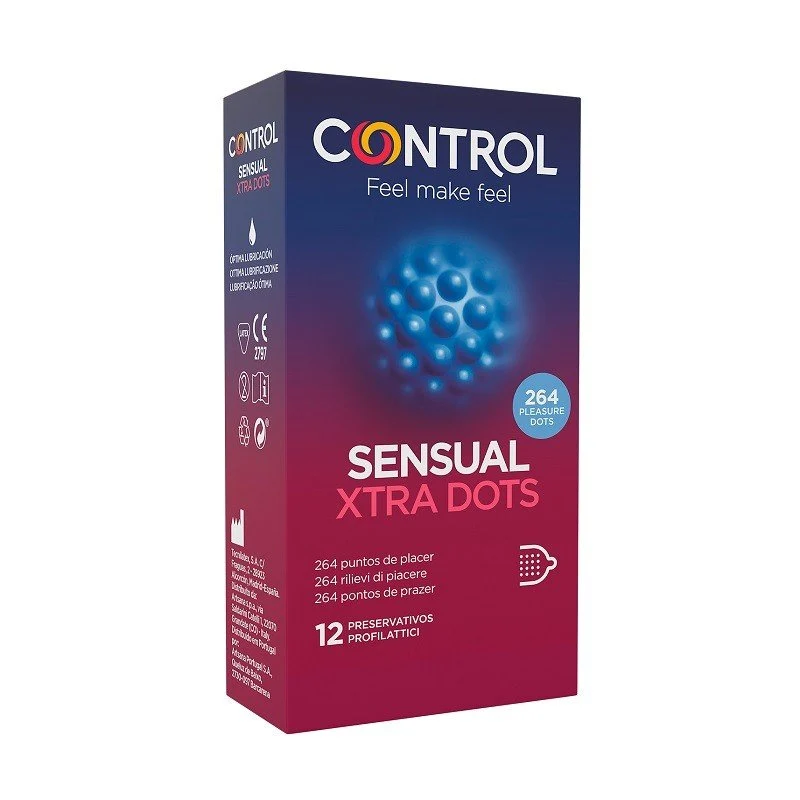 CONTROL Sensual Xtra Dots Preservativo 12 uds