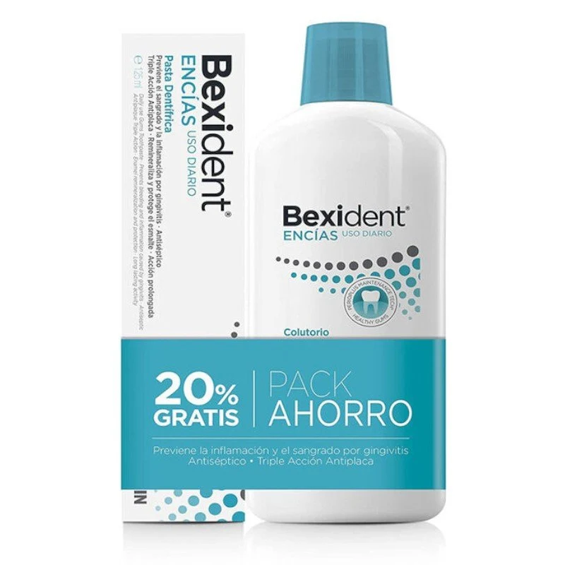BEXIDENT Pack Encías Colutorio 500ml + pasta 125ml