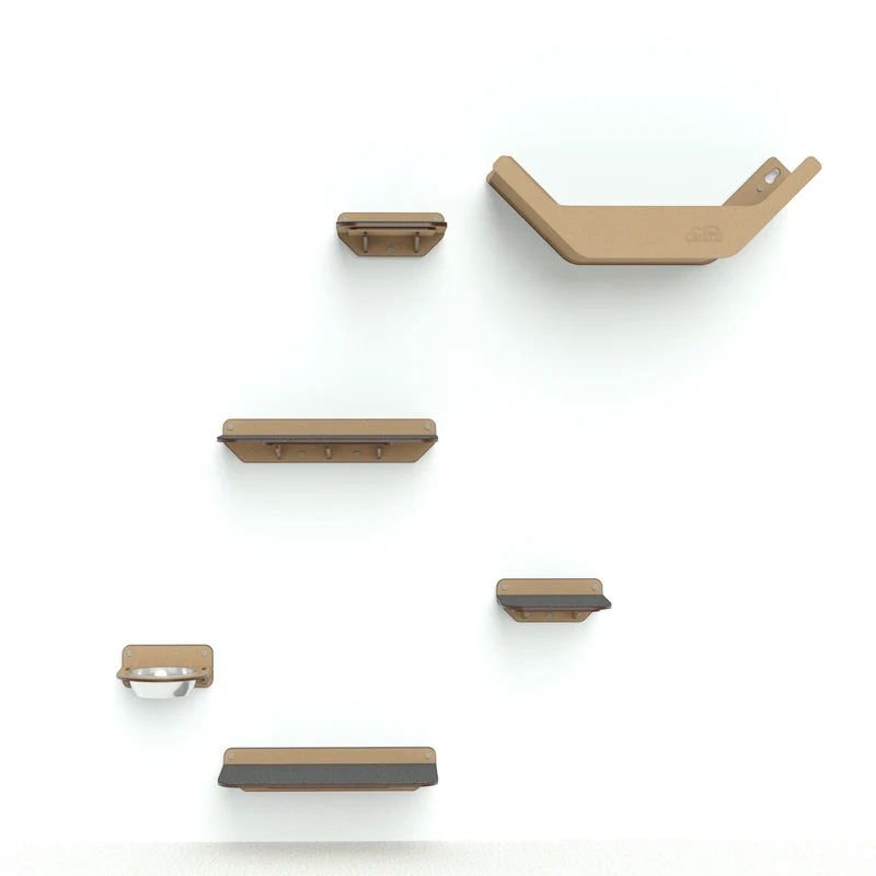 Gimnasio para Gatos de Pared COMBO B — Madera MDF Colombia