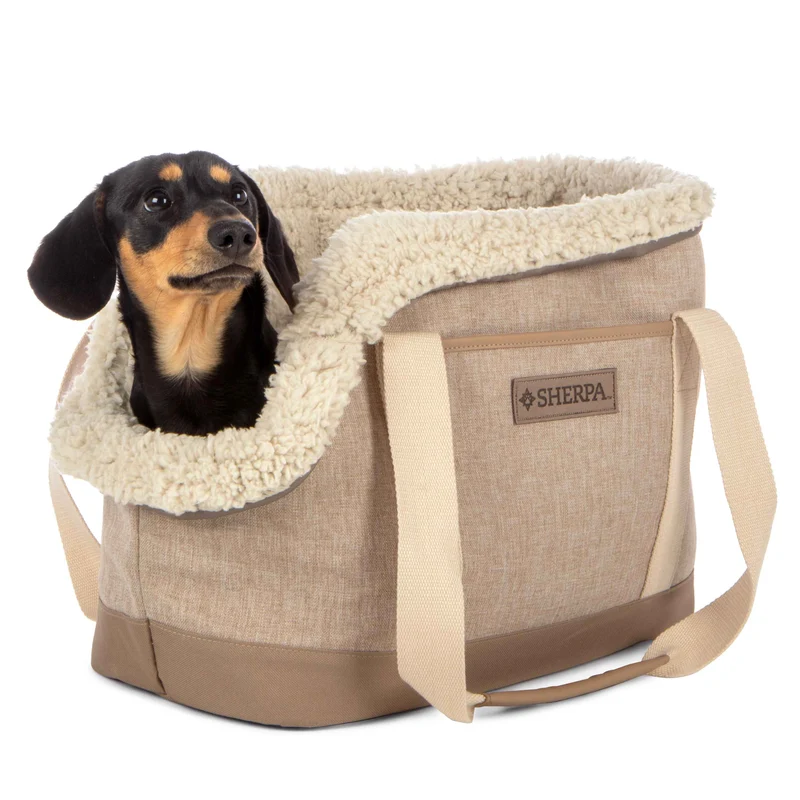 Luxe Tote Fashionable Pet Carrier, Tan, Medium