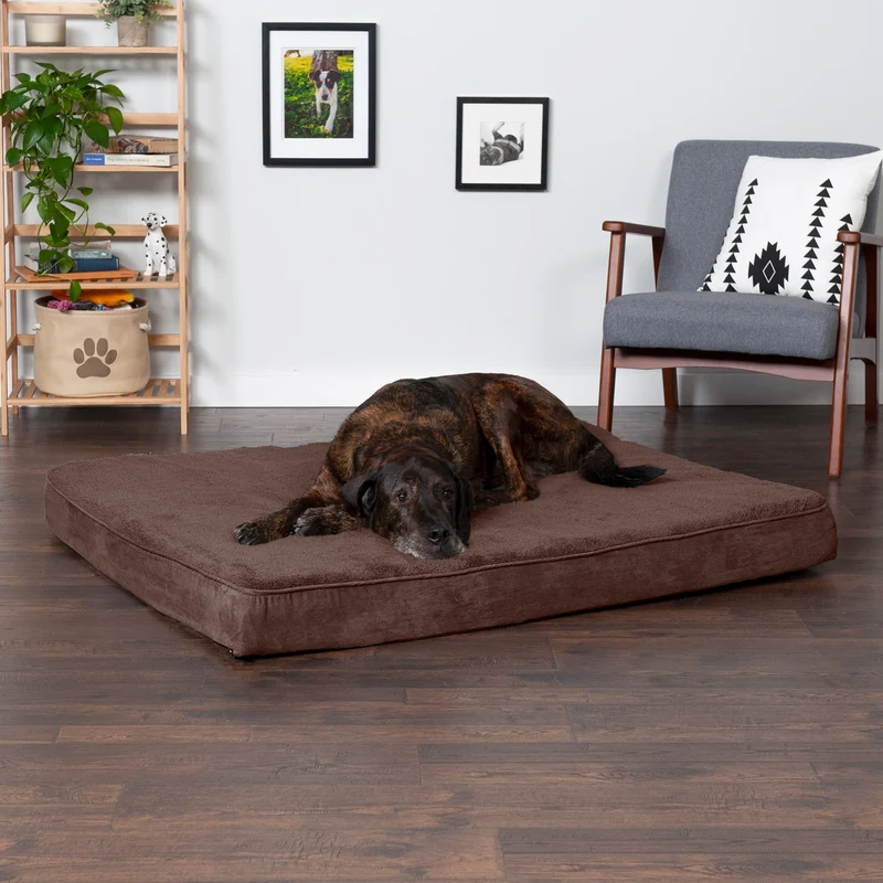 Deluxe Mattress Dog Bed - Terry & Suede