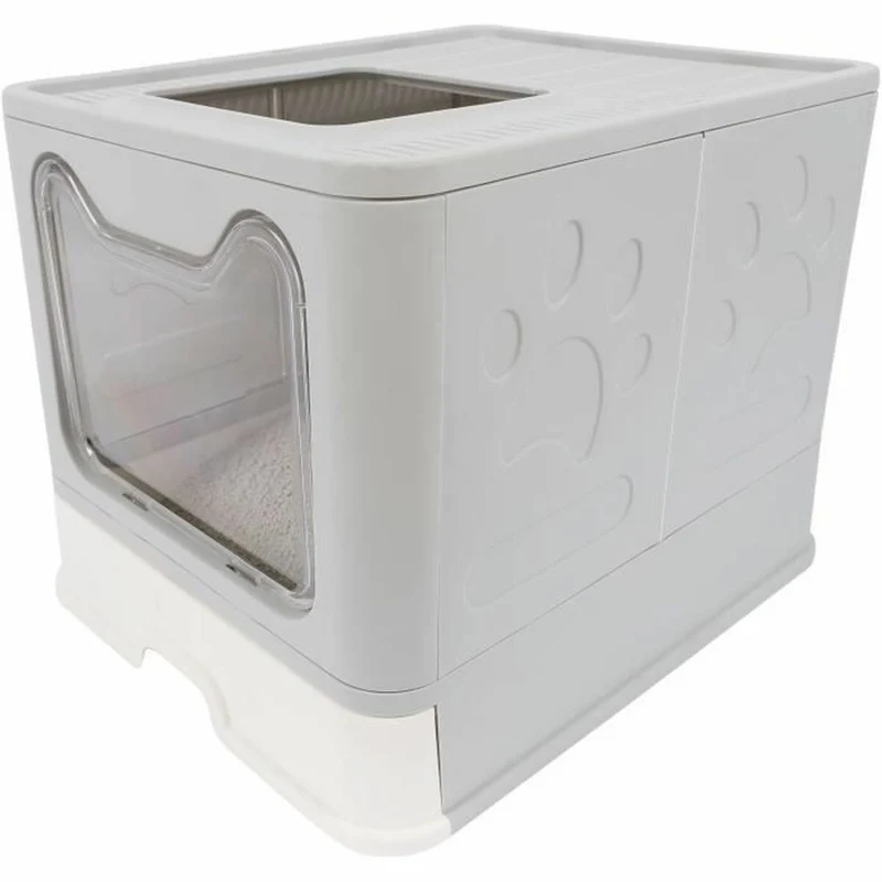 Cat Litter Box MPETS SILE TOP Grey Plastic