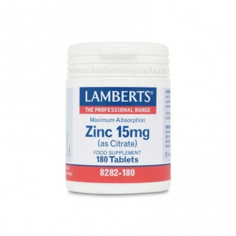 Lamberts Zinc (Citrato) 15 mg 180 Comprimidos