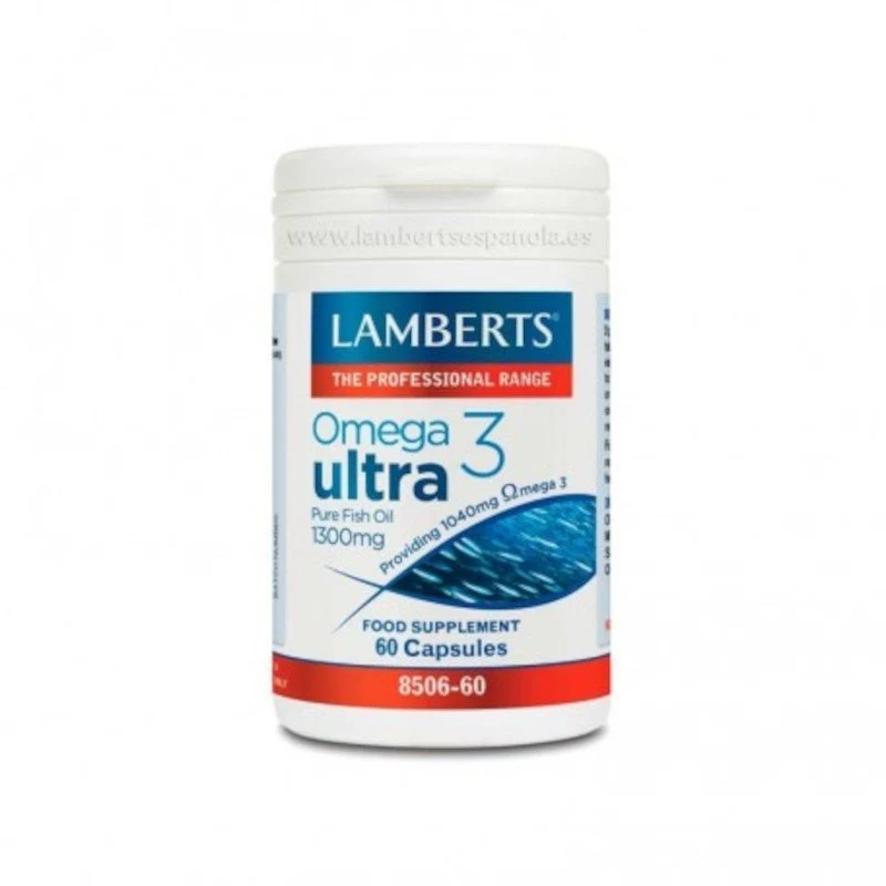 Lamberts Omega 3 Ultra Aceite de Pescado Puro 1300 mg 60 Cápsulas